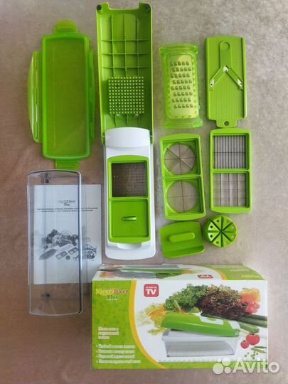 Овощерезка ручная с контейнером и насадками