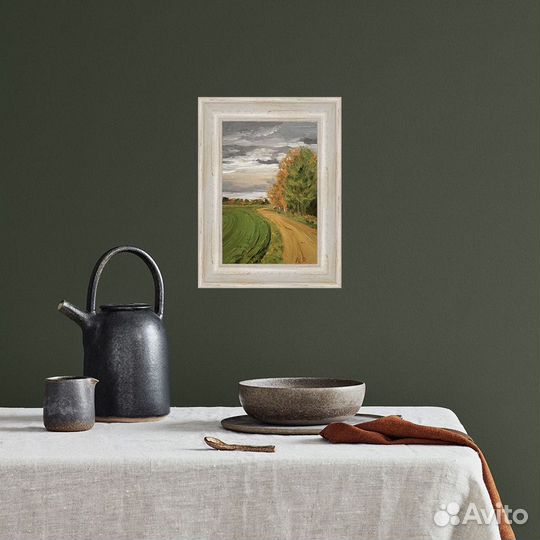 Картина маслом «Осенняя дорога»