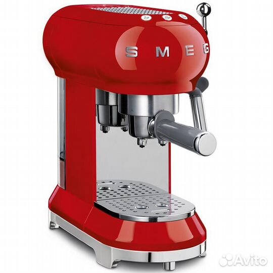 Кофеварка рожковая Smeg ECF01, красный