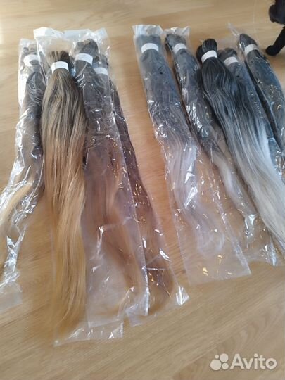 Волосы для наращивания 70 см блонд