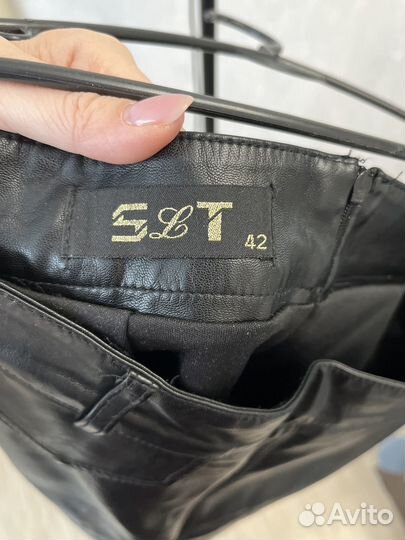 Кожаная юбка карандаш