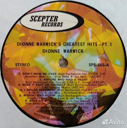 LP Dionne Warwick's Golden Hits - Part One