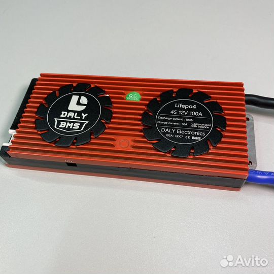 Плата LiFePo4 BMS daly 4s12v 100A с термодатчиком