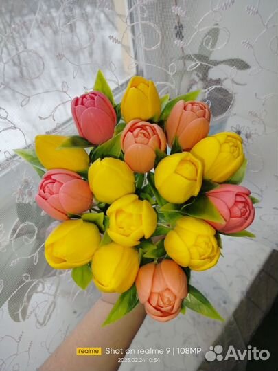 Мыло ручной работы. Букет тюльпанов