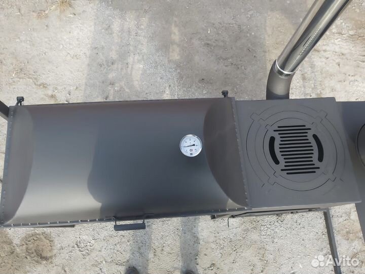 Гриль коптильня мангал барбекю с печью под казан