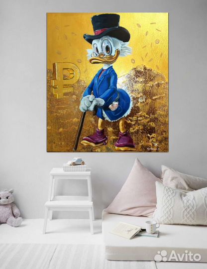 Картина Скрудж Макдак Картина маслом Авторская