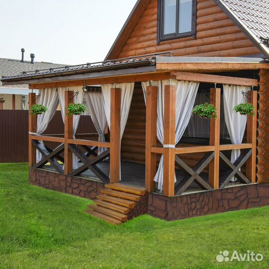 Уличные шторы для беседки веранды