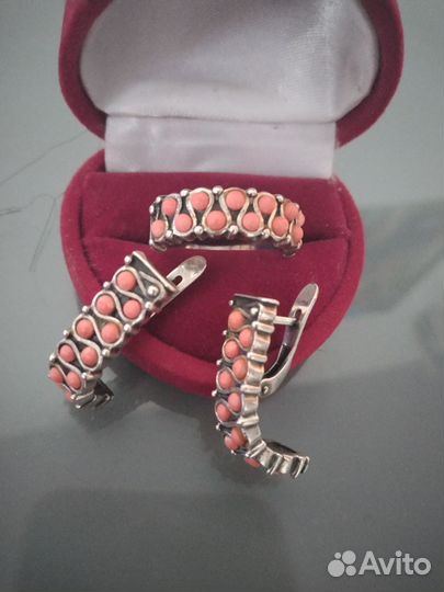 Серьги,кольцо, серебро