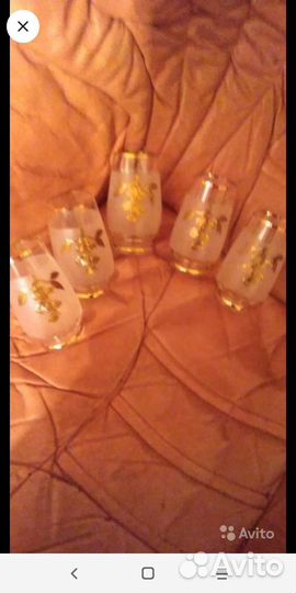 Стаканы.Хрустальное стекло. Богемия