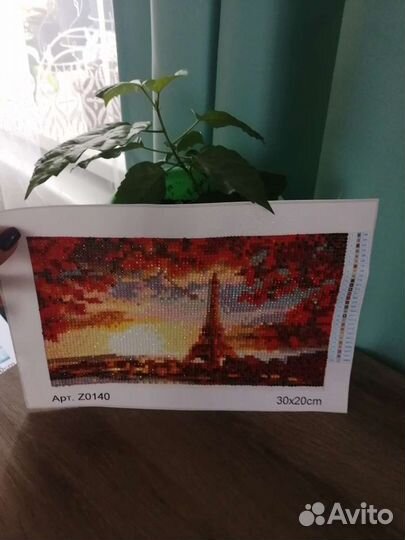 Алмазная мозаика, картина Париж, готовая