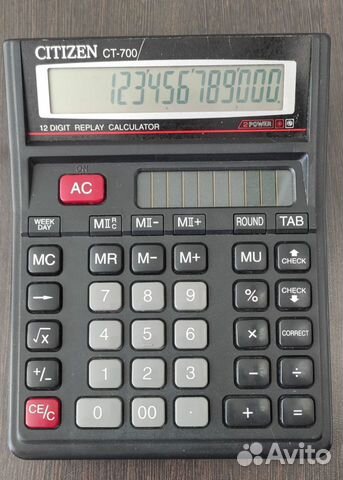 Калькулятор Citizen CT-700