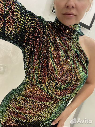 Эксклюзивное вечернее платье в пайетках