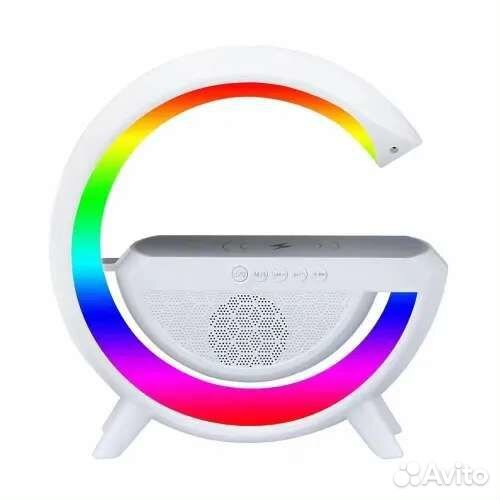 Беспроводная зарядка+светильник+колонка