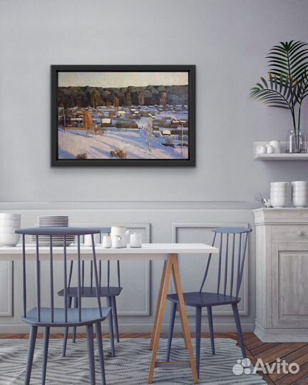 Картина зимний пейзаж