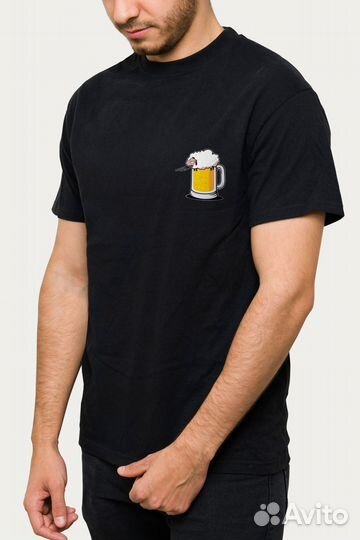 Футболка Print010 - черный. Оптом