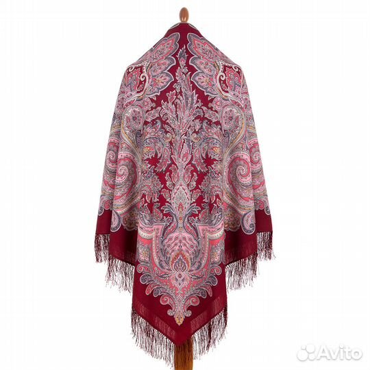 Платок павловопосадский Коралловая сказка 6