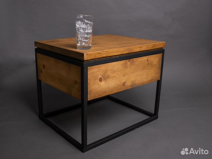Прикроватный столик Loft / тумба столик лофт