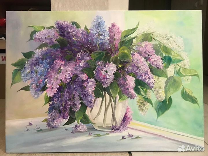 Картина э маслом на холсте Сирень