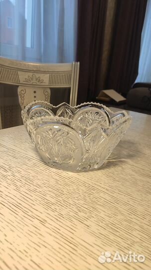 Хрустальная ваза салатник