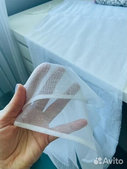 Срезы со штор белая тюль органза 3 метра 4 метра