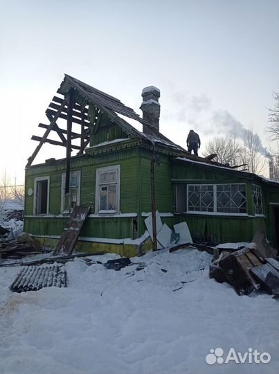 Снос дачного дома, разбор демонтаж фундамента