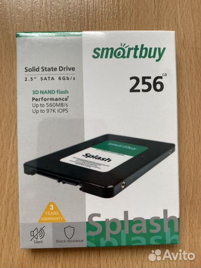 Жесткий диск SSD Smartbuy Splash 256GB