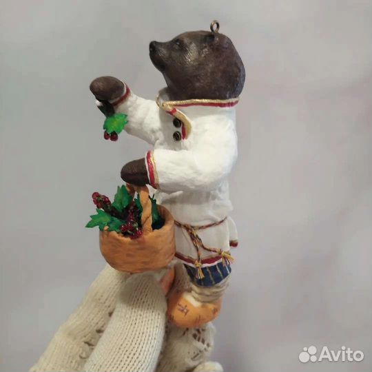 Ватная игрушка на ëлочку