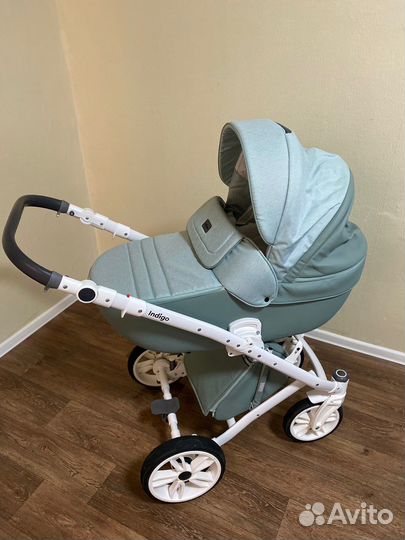 Коляска 2 в 1 indigo эко кожа