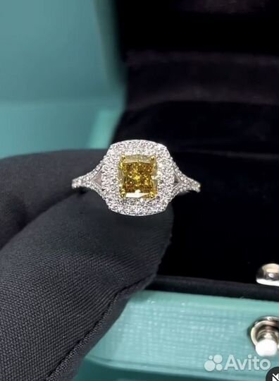 Tiffany & Co Кольцо перстень желтый бриллиант GIA