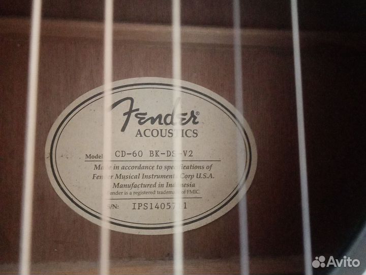 Акустическая гитара fender cd 60