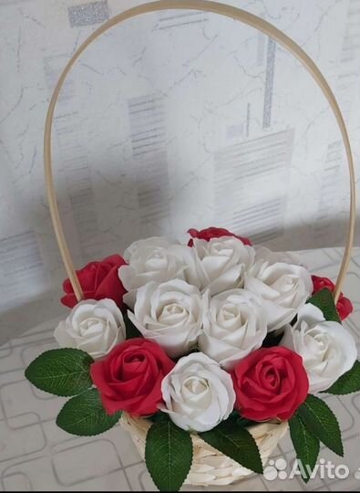 Букет из мыльных роз