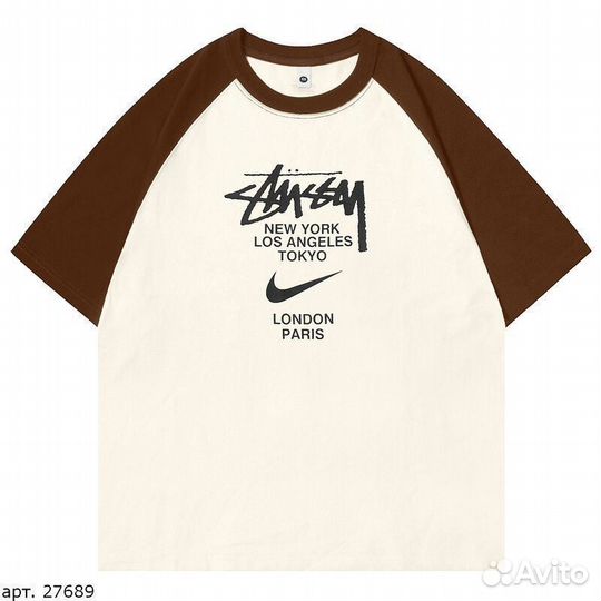 Футболка Nike Stussy Бежевая