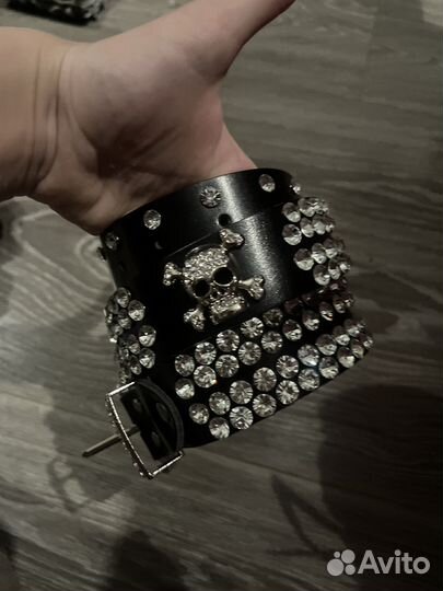 Ремень со стразами y2k