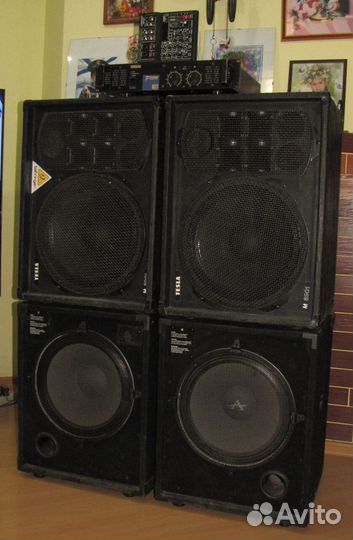 Колонки Сабы 4320W 4шт D15