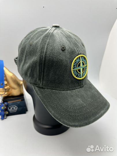 Кепка джинсовая Stone Island. Бейсболка мужская