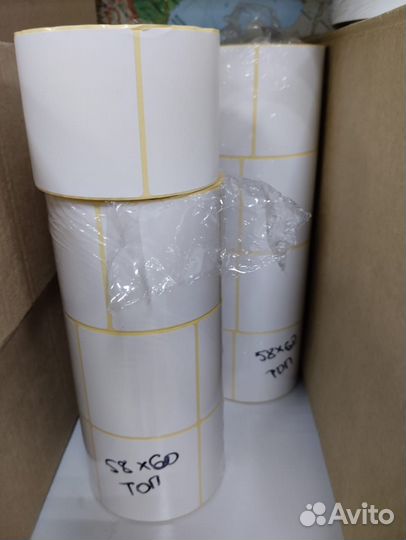 Самоклеющиеся этикетки 58*60 опт