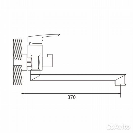 Смеситель для ванны Shevanik S8522, хром