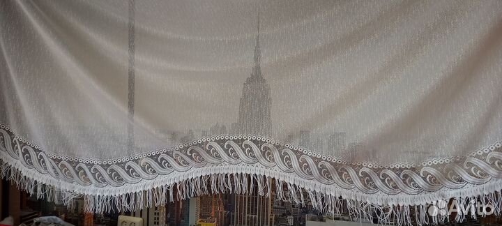 Шторы тюль комплект 2 шт по 2.8м длина