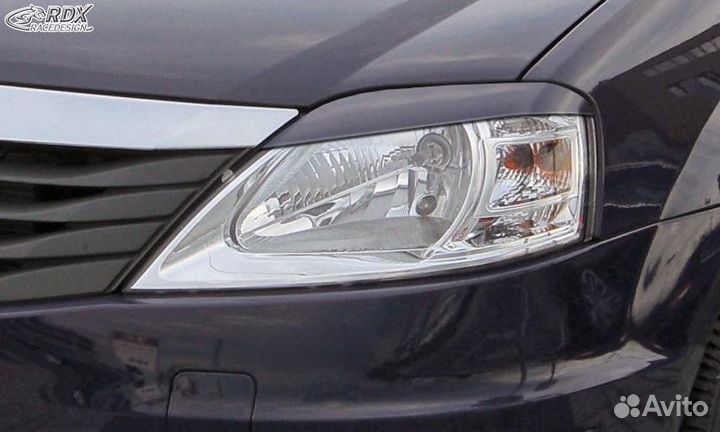 Реснички на фары renault logan 2004