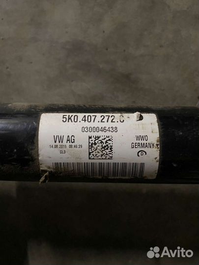 Привод передний правый skoda octavia A7