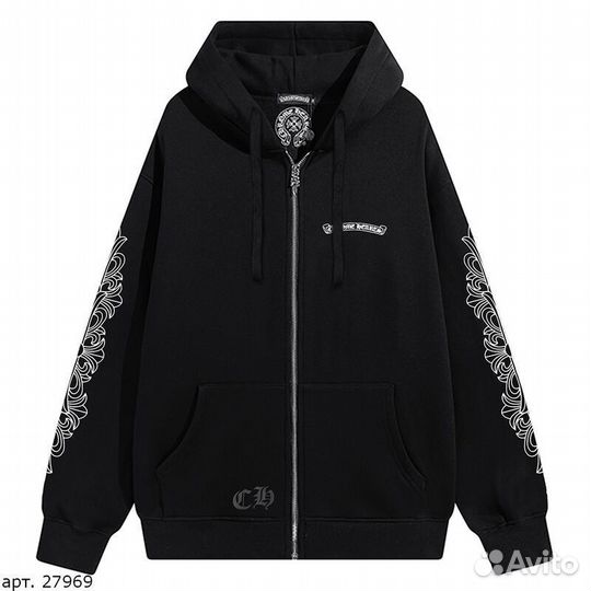 Худи Chrome Hearts Черное