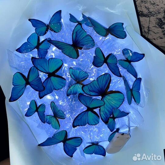 Букет из светящихся бабочек