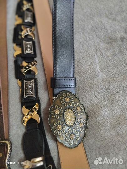 Винтажные женские кожаные ремни