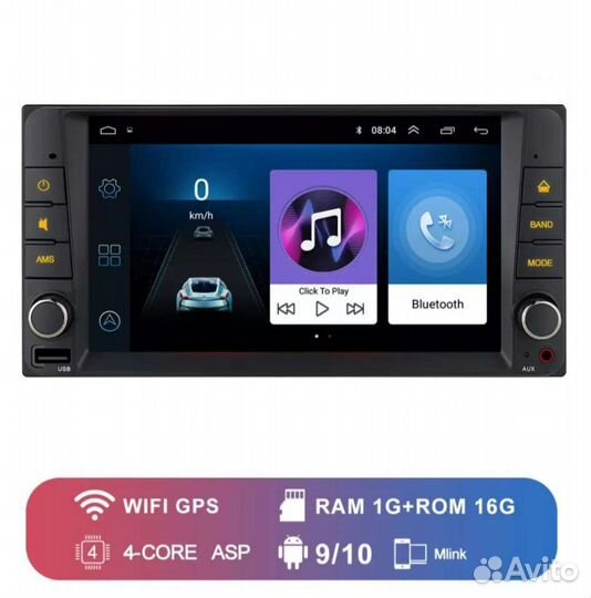 Автомагнитола штатная для Toyota 200*100