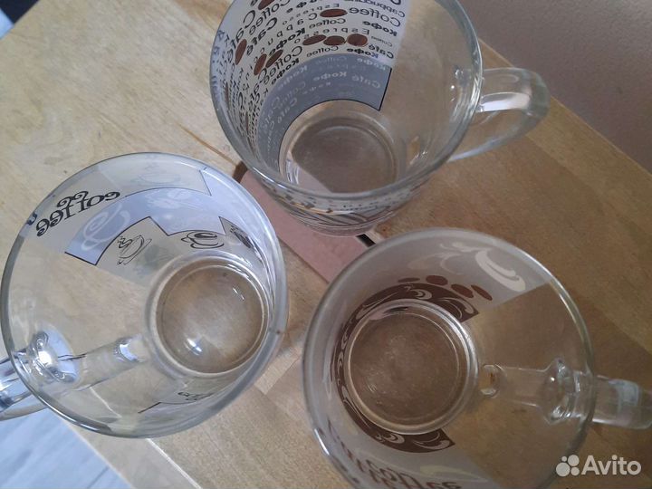 Кружки стеклянные 4штуки