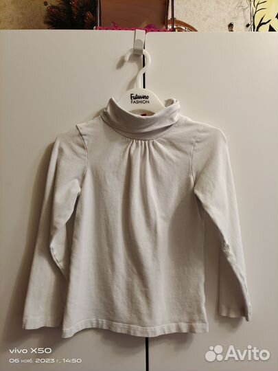 Блузки, водолазки для школы, размер 122-128