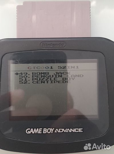 Nintendo game boy advance+катридж на 50 игр