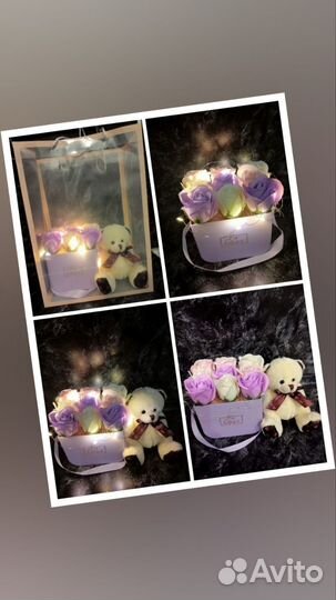 Букет из мыльных роз