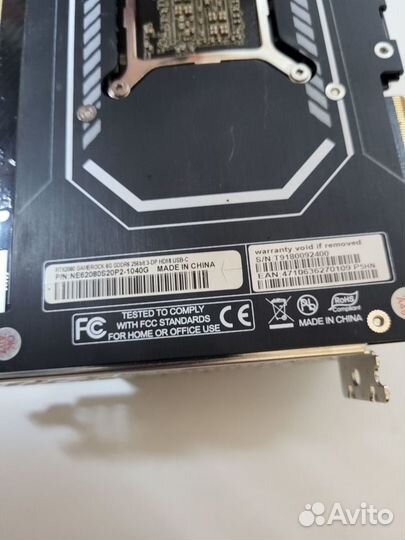 Видеокарта Palit Gamerock RTX 2080