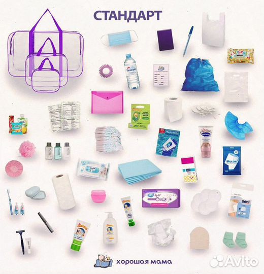 Набор сумок в роддом, готовый набор